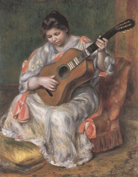 Frau spielt Gitarre