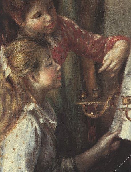 Junge Maedchen am Klavier Detail