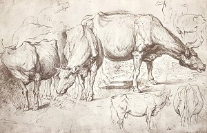 Kuehe Kunstdruck