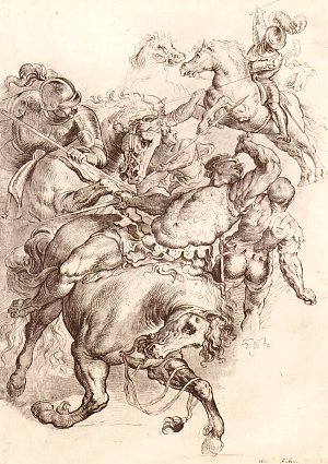 Reiterschlacht Kunstdruck