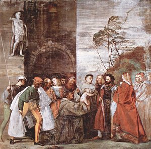 Fresken der Wunder des Hl Antonius von Padua Szene 3 Kunstdruck