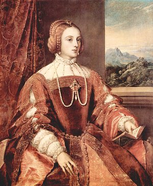 Portrait der Kaiserin Isabella von Portugal Kunstdruck