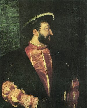 Portrait von Francois I Koenig von Frankreich Kunstdruck