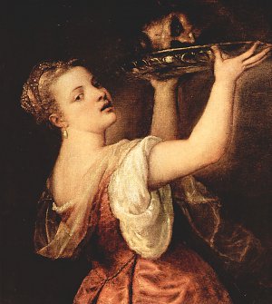 Salome mit dem Haupt Johannes des Taeufers Kunstdruck