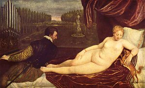 Venus und der Orgelspieler Kunstdruck
