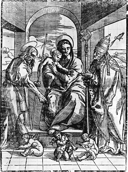 Thronende Madonna mit Kind