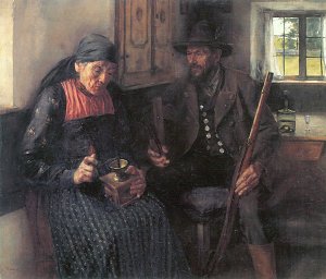 Bauernjägers Einkehr Kunstdruck