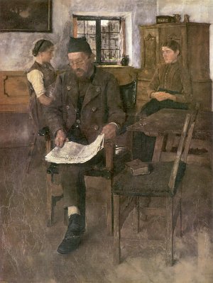 Der Zeitungsleser Kunstdruck