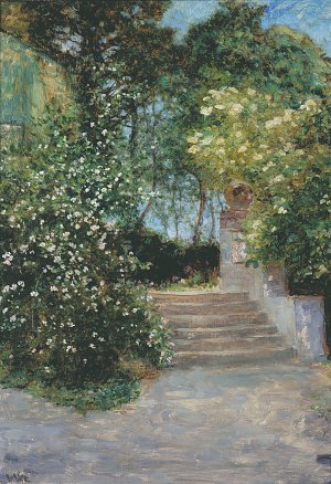 Eingang zum Garten Kunstdruck