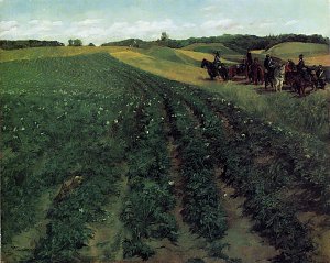 Kartoffelacker in Weßling Kunstdruck