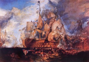 Die Schlacht von Trafalgar Kunstdruck