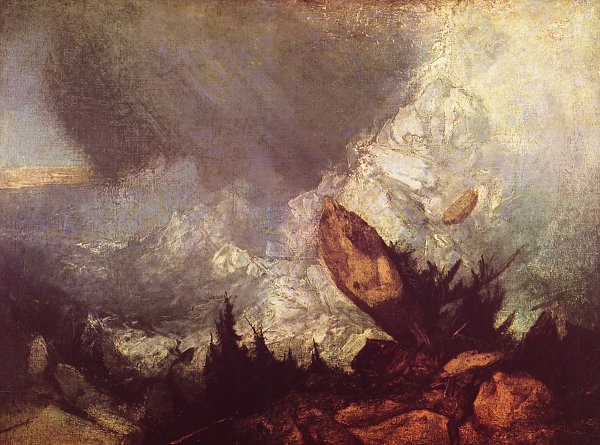 Eine Lawine in den Grisons