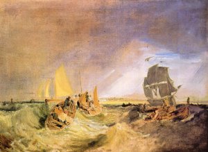 Flotte an der Muendung der Themse Kunstdruck