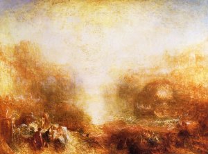Merkur mit dem Auftrag Aeneas zu ermahnen Kunstdruck