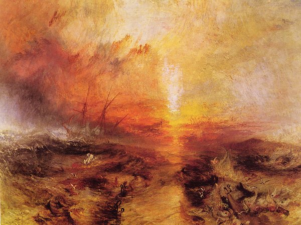 Sklavenhaendler werfen die Toten und die Sterbenden ueber Bord Typhon kommt herbei