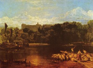 Windsor Castle an der Themse Kunstdruck