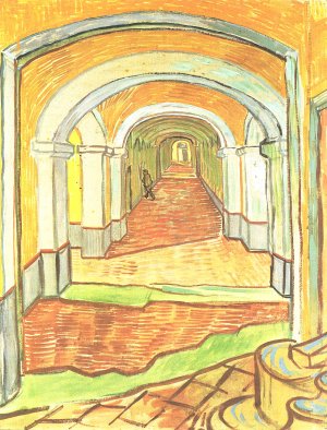 Korridor im Hospital Saint Paul Kunstdruck
