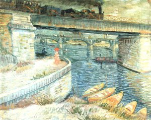 Seinebruecken bei Asnieres Kunstdruck