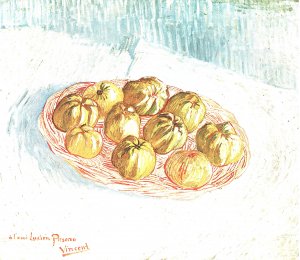 Stillleben mit Apfelkorb 1 Kunstdruck