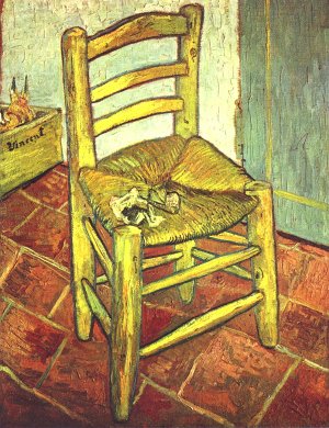 Vincents Stuhl mit Pfeife Kunstdruck