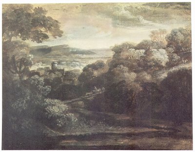 Klassische Landschaft von Adam Elsheimer als Kunstdruck auf Leinwand