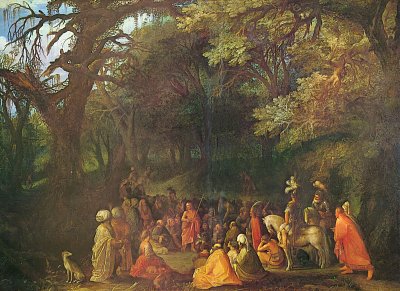 Predigt Johannes des Taeufers 2 von Adam Elsheimer als Kunstdruck auf Leinwand