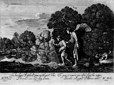 Tobias und der Engel von Adam Elsheimer als Kunstdruck auf Leinwand