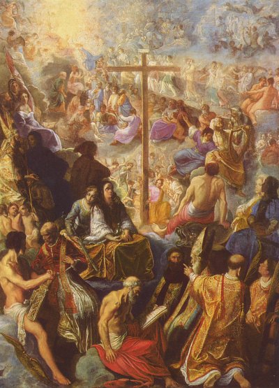 Verherrlichung des Kreuzes von Adam Elsheimer als Kunstdruck auf Leinwand