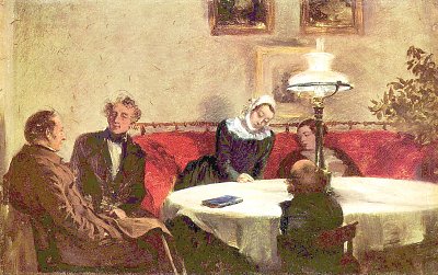 Abendgesellschaft Kunstdruck