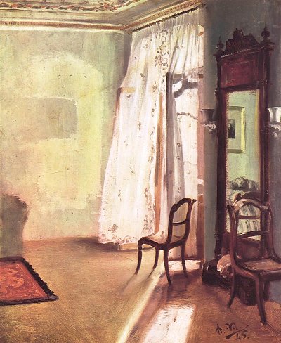 Balkonzimmer von Adolf Menzel als Kunstdruck auf Leinwand