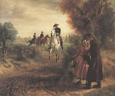 Die Bittschrift von Adolf Menzel als Kunstdruck auf Leinwand