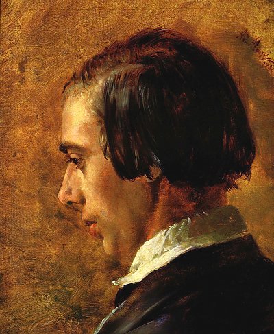 Portraet von Menzels Bruder Richard Kunstdruck