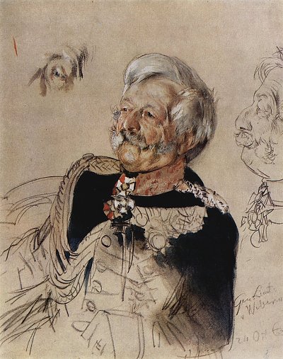 Studie zum Kroenungsbild Wilhelm I 7 von Adolf Menzel als Kunstdruck auf Leinwand
