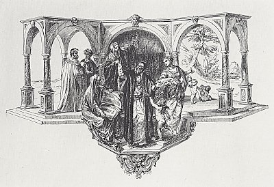 Apotheose des Tizian von Adolf Menzel/Zeichnungen als Kunstdruck auf Leinwand
