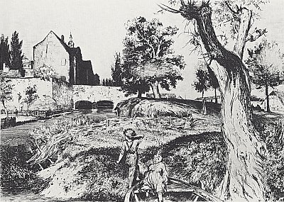 Der Schafgraben Kunstdruck