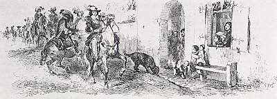Ein Maler zeichnet von Adolf Menzel/Zeichnungen als Kunstdruck auf Leinwand