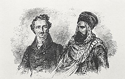 Fuerst von Pueckler Muskau und Jussuf Bey Kunstdruck