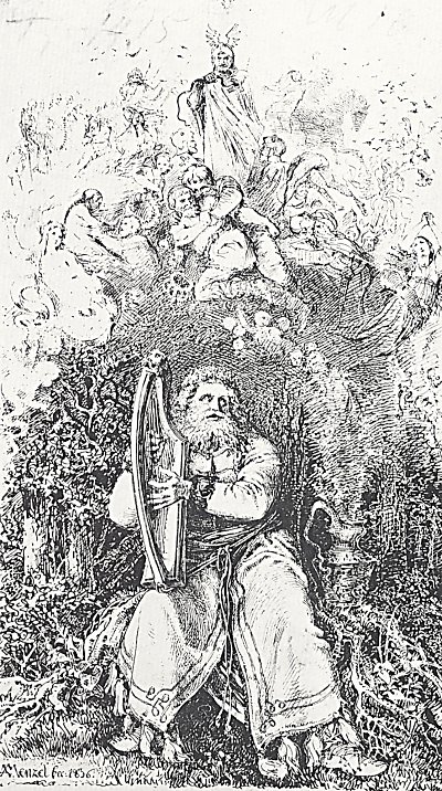 Illustration zu Adam Mickiewiczs Gedichte 2 von Adolf Menzel/Zeichnungen als Kunstdruck auf Leinwand