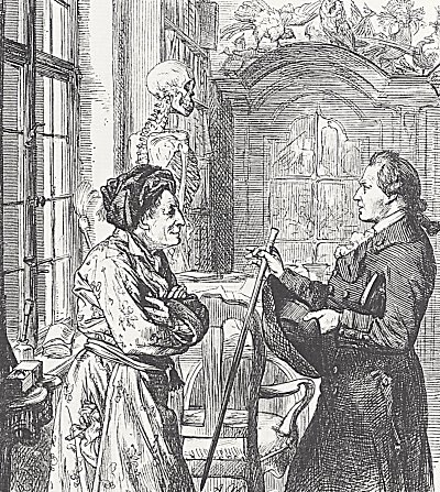 Illustration zu Der Blitzschlosser von Wittenberg 3 von Adolf Menzel/Zeichnungen als Kunstdruck auf Leinwand
