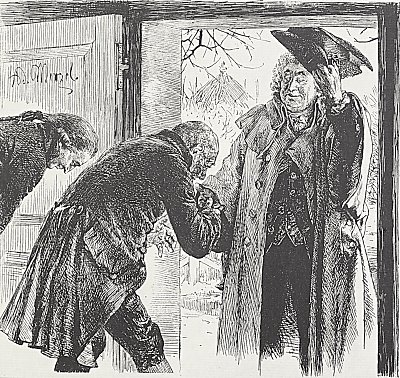 Illustration zu Der zerbrochene Krug 13 von Adolf Menzel/Zeichnungen als Kunstdruck auf Leinwand