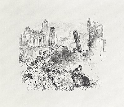Illustration zu den Werken Friedrichs des Grossen 5 von Adolf Menzel/Zeichnungen als Kunstdruck auf Leinwand