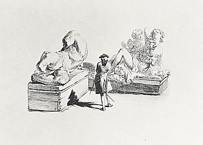 Illustration zu den Werken Friedrichs des Grossen 7 von Adolf Menzel/Zeichnungen als Kunstdruck auf Leinwand