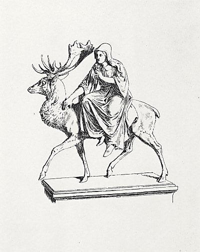 Jungfer Lorenz von Tangermuende nach Rauch von Adolf Menzel/Zeichnungen als Kunstdruck auf Leinwand