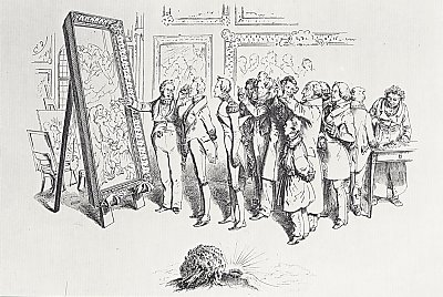 Kuenstlers Erdenwallen 6 von Adolf Menzel/Zeichnungen als Kunstdruck auf Leinwand