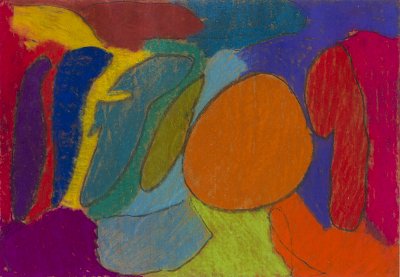 Abstrakte Komposition von Adolf-Hoelzel als Kunstdruck auf Leinwand
