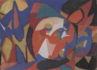 Anbetung3 von Adolf-Hoelzel als Kunstdruck auf Leinwand