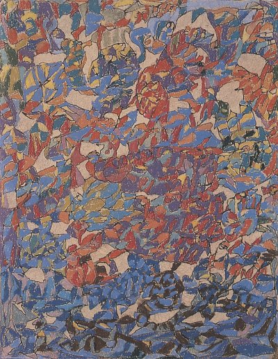 Komposition Chromatische Farbstufungen von Adolf-Hoelzel als Kunstdruck auf Leinwand