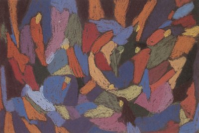 Komposition5 von Adolf-Hoelzel als Kunstdruck auf Leinwand