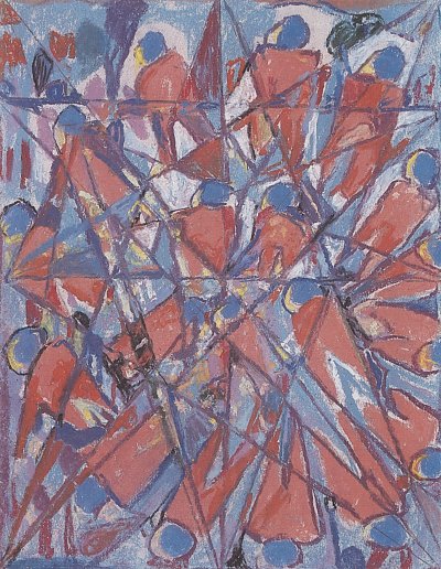 Vielfigurenprisma von Adolf-Hoelzel als Kunstdruck auf Leinwand