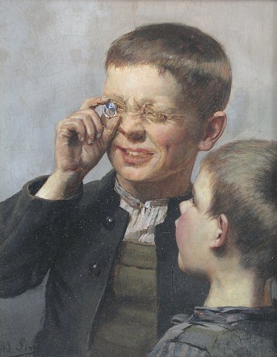 Das blaue Wunder von Adolf Lins als Kunstdruck auf Leinwand